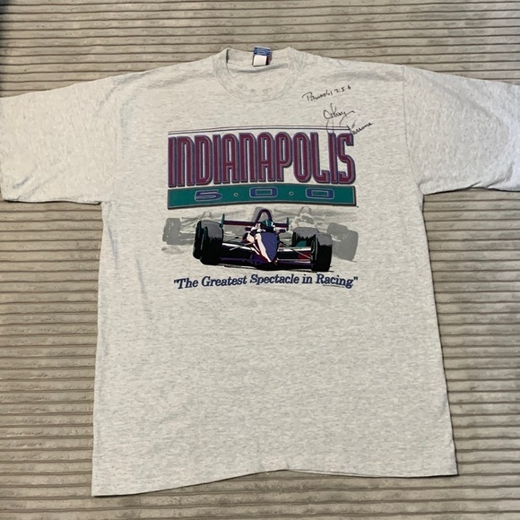 Indianapolis 500 T-Shirt Signed by Johnny Parsons - Picture 1 of 9